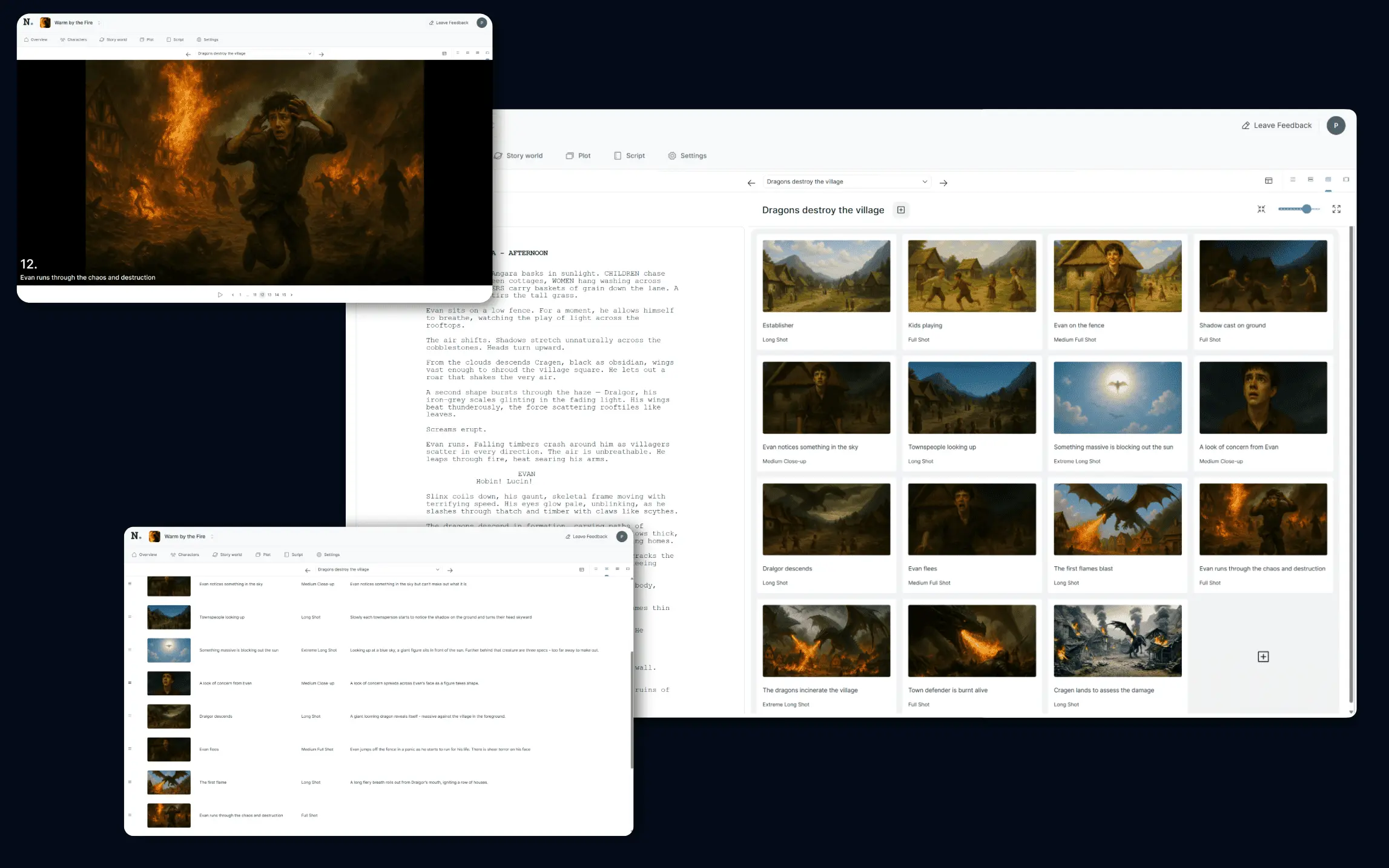 Storyboard tools preview